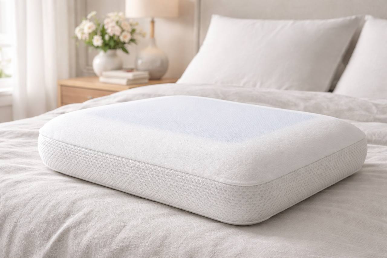 Ортопедическая подушка Вязкая Бриз с охлаждающим гелем и Memory Foam
