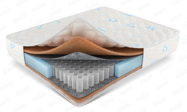 Жёсткий детский ортопедический матрас Bemby на независимом пружинном блоке EVS 500