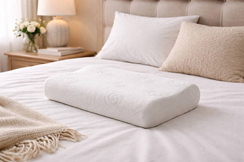 Ортопедическая подушка Вязкая Волна из вязкоэластичной пены Memory Foam